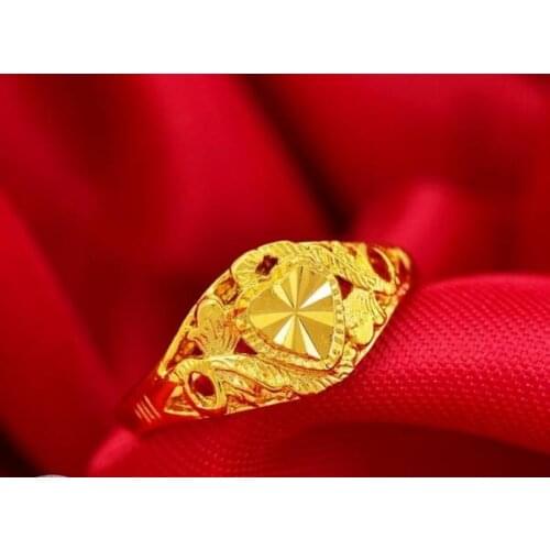 6mm Womens love heart shaped wedding jewelry gift ring