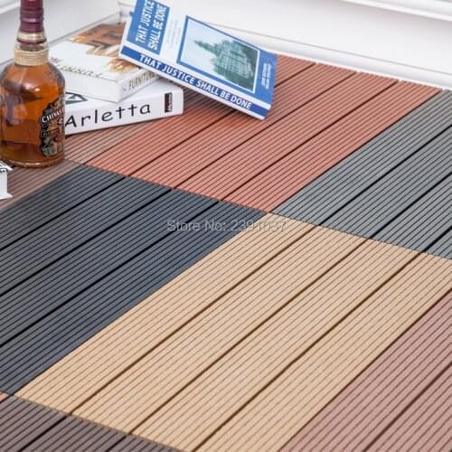 European style Big Size 30x60cm outdoor floor tiles Non-Slip balcony floor garden floor wood plastic composite floor Courtyard
