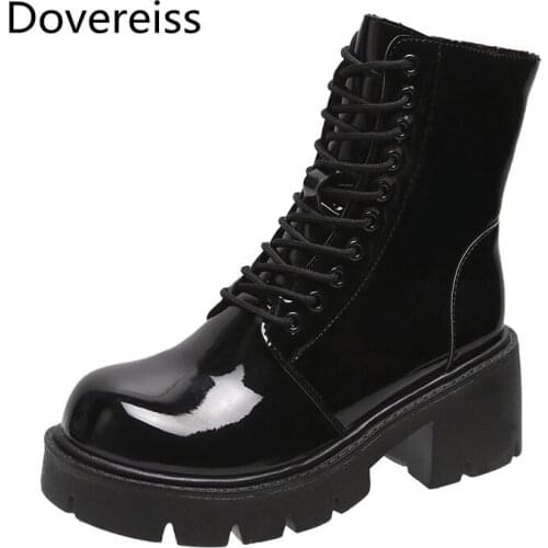 Dovereiss Fashion Womens Shoes Winter new Sexy Short boot Elegant sexy Matin boots Concise Mature Zipper big size 40