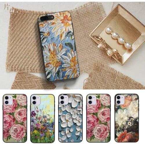 Painting Boho Flower Art Abstract Oil Painting Phone Case For HUAWEI P10 P20 P30 P40 Mate 30 40 Lite Pro Fundas Shell Cover