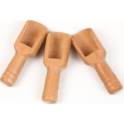 Wooden Kitchen Herb Powder Rice Spice Salt Sugar Flour Spoon Scoop Cooking Baking Tools Kitchen Wood Mini Sugar Condiment Spoons