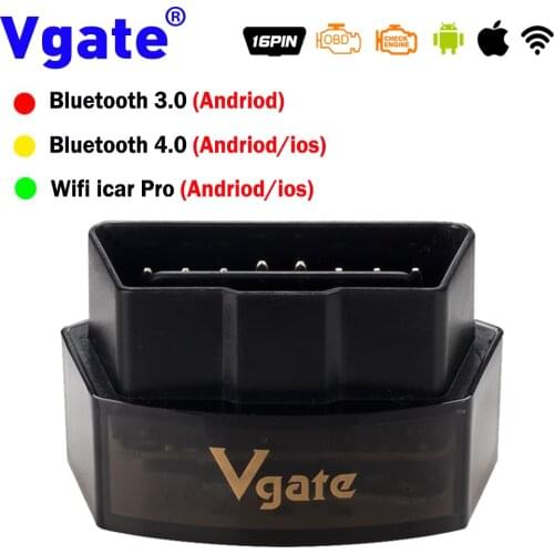 Vgate iCar pro bluetooth 3.0/4.0/WiFi Android/PC/IOSsupports Auto Wake Up Mode Elm327 V2.1 OBDII Code Reader Diagnostic tool