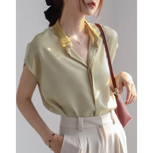 Design Sense Niche White Chiffon Short-Sleeved Shirt Womens Summer Loose Japanese Style Young Retro Chic Top