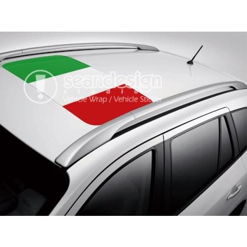 Italy Flag D-D-P Auto Roof Decal Sticker One way vision sticker