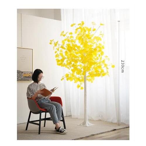 Simulation ginkgo tree large fake tree wishing tree landscaping indoor living room landscape bedroom decoration room layout