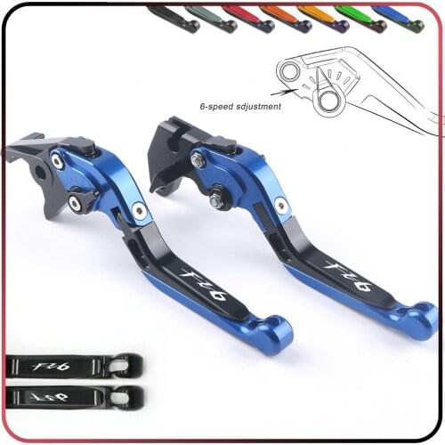 JDSOON For YAMAHA FZ6 FZ6 Fazer FZ6R Diversion Motorcycle Adjustable Folding Extendable Brake Clutch Lever With logo FZ6