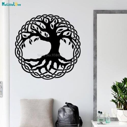 Celtic Tree of Life Sticker Kabbalah Symbol Bedroom Living Room Home Decal Vinyl Wallpaper Waterproof BA669