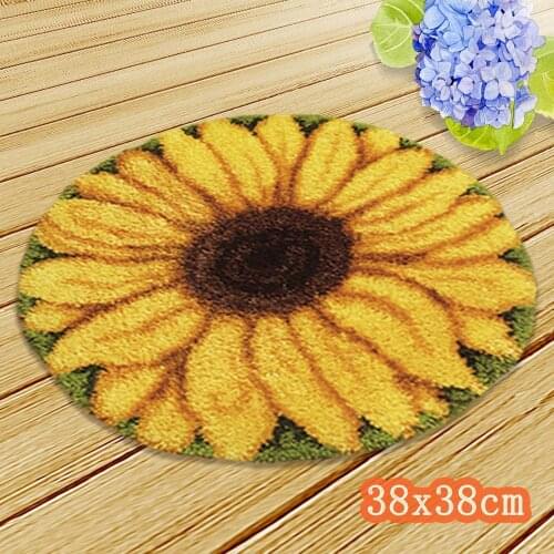 Knooppakket Button Cushion Animals Needlework Mat Latch Hook Cushion Kit Do It Yourself DIY Gift Cat Embroidery Smyrna Almofadas