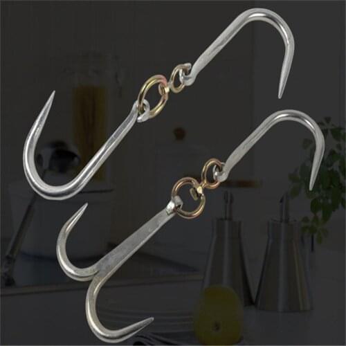 Cattle beef duck heavy meat hanging Hook Stainless Steel Single Double Hook Roast Chicken Wing Tools Chinese Restaurant Hooks