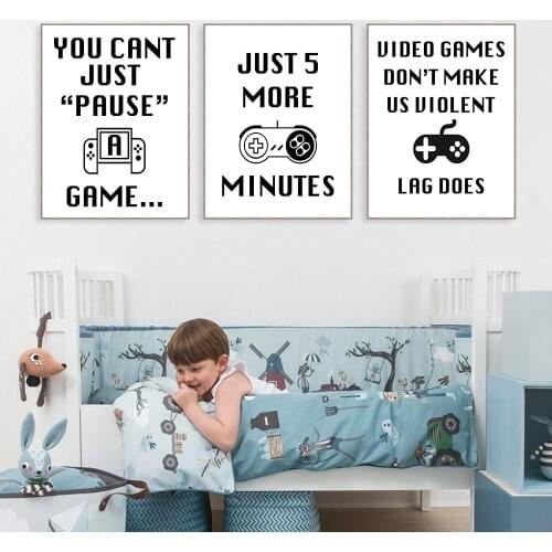 Video Game Wall Art Canvas Posters Prints Gaming Room Decor Video Game Party Art Painting Pictures Boys Room Wall Decoration