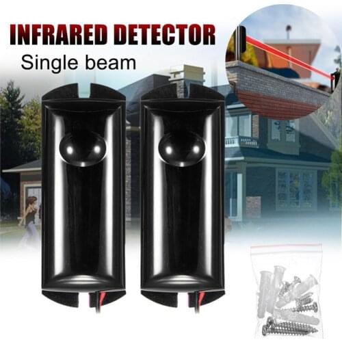 Single Beam Infrared Detector Alarm Barrier Sensor Photoelectric Home Security