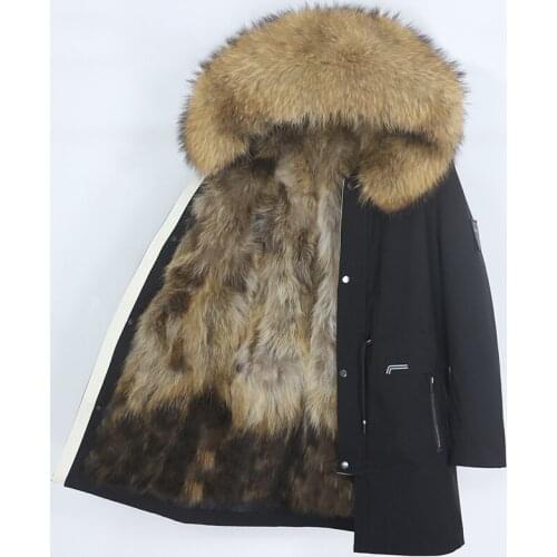 2020 Men Waterproof Parka Real Fur Coat Winter Jacket Natural Rabbit Fox Fur Liner Detachable Thick Warm Outerwear Streetwear