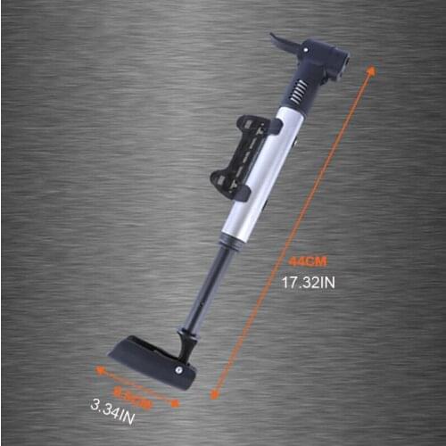 Portable Mini Pump Bike, Bike Pumps Bicycle Pump, w/ Glueless Puncture Repair Easiest use with Both Presta and Schrader