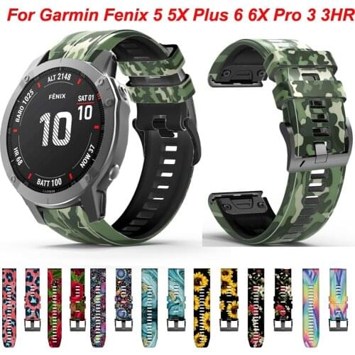 Soft Silicone 26 22mm Quick Release Watchband Wriststrap For Garmin Fenix 6 6S 6X 5X 5 5S 3 HR Easyfit Watch Wrist Band Bracelet