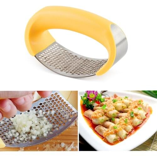 Stainless Steel Garlic Presser Manual Garlic Mincer Chopper Press Tools Home Kitchen Gadgets