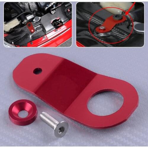 DWCX Top Engine Motor Radiator Stay Mount Bracket Support Holder w/ Washer Bolt Aluminum fit for Honda Civic S2000 Acura Integra