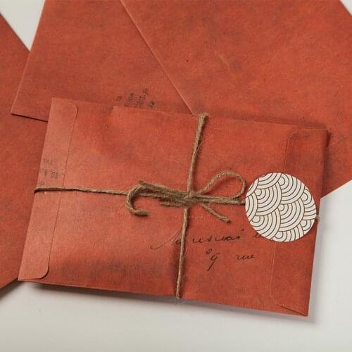 5pcs/lot 16x11cm Old Style Vintage Paper Envelope Brown Kraft Packaging For Retro Postcard Invitation Card Small Gift Letter