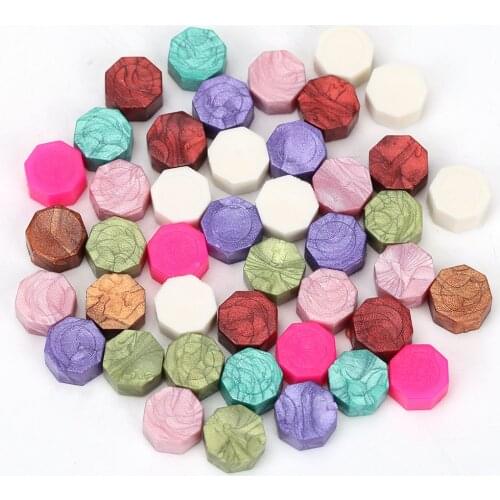100pcs Retro Octagon Wax Seal Grain Fire Painting for Stamping Envelopes Wedding Wax Seal Ancient Sealing Wax Gifts