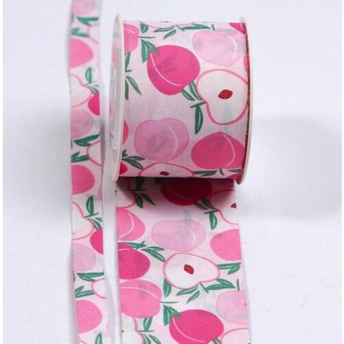Polyester 1 Roll Simple Orange Peach Crafts Ribbon Washable Crafts Ribbon Smooth Home Decorations