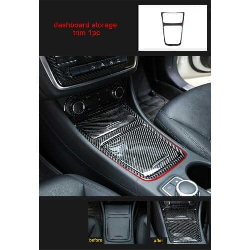 For Mercedes Benz CLA CLA200 220 carbon fiber central control storage cover 1pc