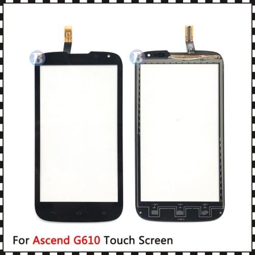 10Pcs/lot High Quality 5.0" For Huawei Ascend G610 C8815 Touch Screen Digitizer Sensor Outer Glass Lens Panel Black White