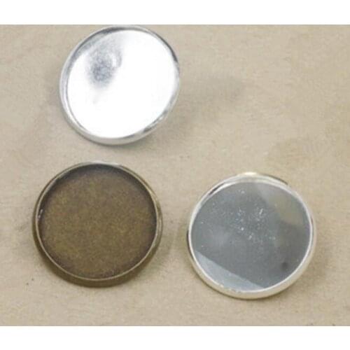 5pcs Silver tone/Antique Bronze Blank Clip Safety Pin/Brooch/Breastpin Charm Finding,Base Setting Tray Bezel,fit 25mm Cabochon
