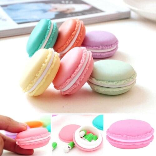 6PCS/set Makeup Organizer Mini Macaron Travel Bag Storage Coin Box Lovely Candy Color Case Carrying Pouch jewerly boxes Plastic