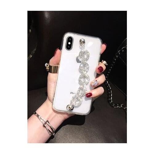 Luxury Bling Glitter Rhinestone Case For Xiaomi Redmi 9 9A 9T Pro Note9 Pro Max Note9S Note8 Diamond Chain Soft TPU Back Cover