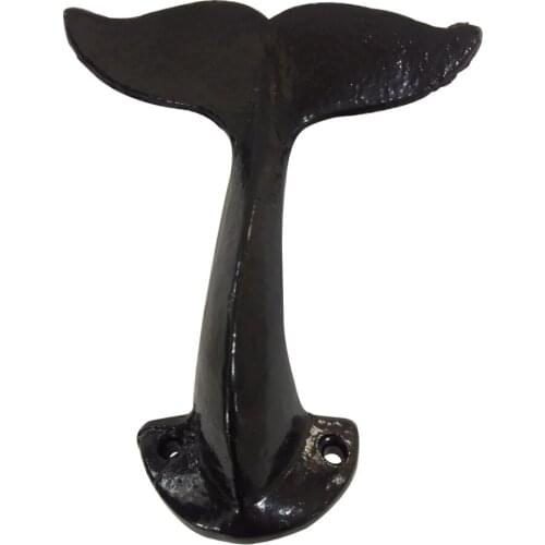 Cast Iron Whale Tail Hook Hanger Nautical Wall Hook Heavy Duty Home Decor Bathroom Coat Hat Hook Utility