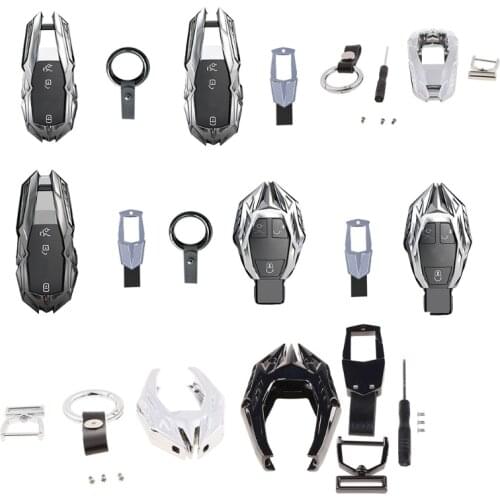 Zinc Alloy Car Key Fob Case Protector Holder for Benz E/C/GLE Auto Accessories