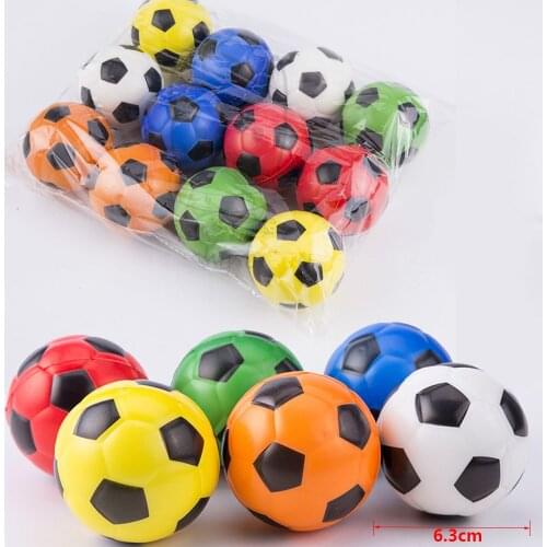 Color PU Stress Ball Fidget Toys Popits Playing Globbles 6.3cm Football Toys for Children 12Pcs/Set