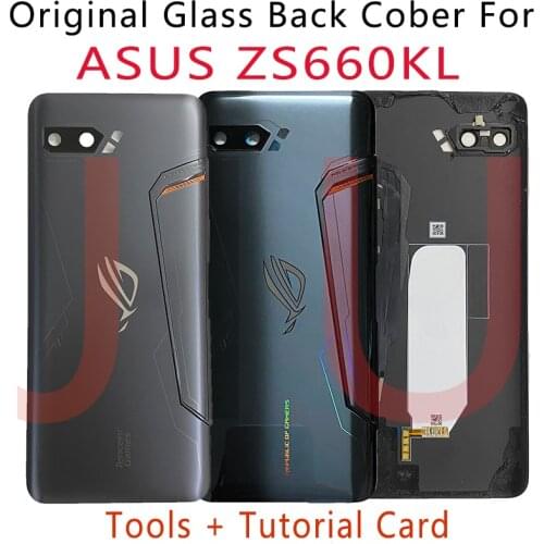 For ASUS ROG Phone ZS600KL Back Battery Cover Rear Door Housing Case Z01QD Window Replacement Original ZS660KL Battery Cover