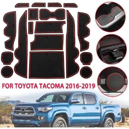 For Toyota Tacoma Custom Fit Cup Door Center Console Liner Accessories Red Trim