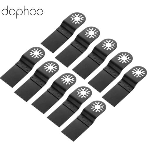 Dophee 10Pcs 40*32mm Oscillating Multi-tool HCS Bi-metal Saw Blade For Renovator Power Tools As Fein Dremel Wood Metal Cutting