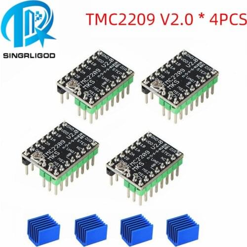4pcs MKS TMC2209 V2.0 Stepper Motor Driver StepStick 3d printer parts 2.5A UART ultra silent For SKR V1.3 SGen Gen L Robin Nano