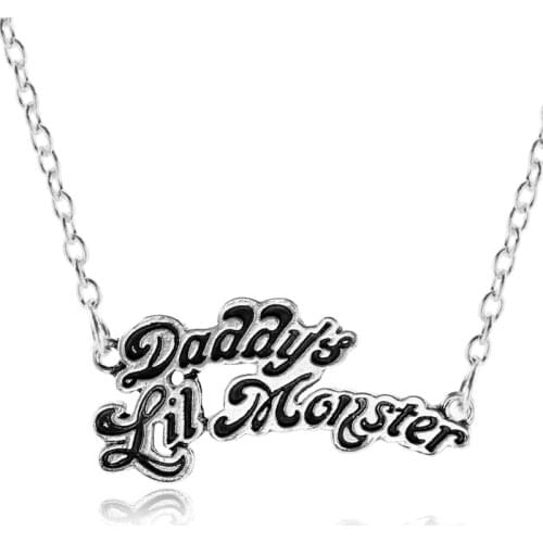 H Q Charm Necklaces Daddys Lil Monster Pendant &Pendant Cosplay Jewelry for Men Women Gift