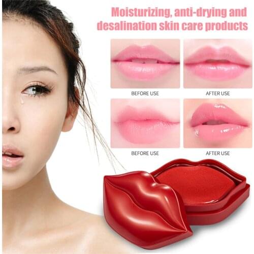 20pcs/box Collagen Lip Gel Mask Hydrating Pads Lip Enhancer Plumper Moisturizing Exfoliating Lip Anti Wrinkle Essentials