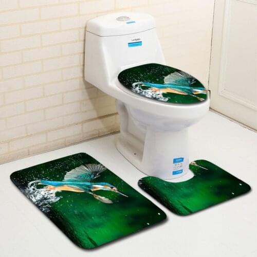 Kingfisher pattern bath mats bathroom rug bathroom products For bathroom mats in the bathroom set Carpet in the bathroom Carpet