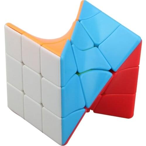 Fanxin 3x3 Torsion Magic Cube Coloful Twisted Cube Puzzle Toy Stickerless Puzzles Colorful Educational Toys For Children