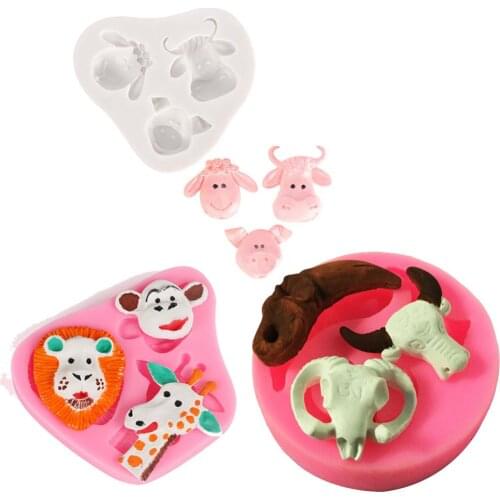 Sheep Head Mould-Bull Head Mould-Lion Head Mould-Cat Head Mould, Chocolate Cake Mould, Sugar Art,Cake Decorating Tools