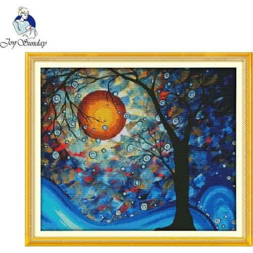 Joy Sunday The Tree of Dreams Cross Stitch Patterns Sets for Embroidery Painting Home Decorative Counted Cross Stitch Kits