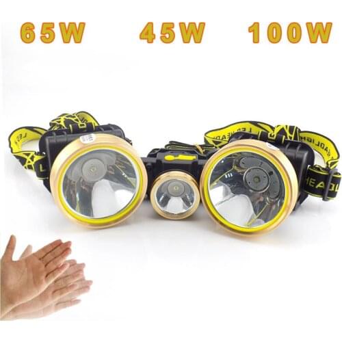 New Gesture sensor T6 led headlamp headlight long range usb high powerful head lamp light torch flashlight battery lantern s1