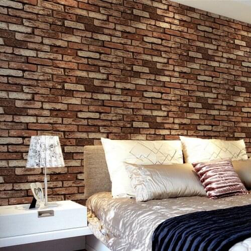 Beibehang The New 3D retro antique brick papel de parede pattern wallpaper cultural projects clothing store barbrick wallpaper