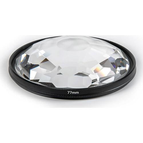 Optical Prism 77mm filter lens Kaleidoscope glass with 58 62 67 72 82mm Adapter Photography foreground blur SLR Accessories