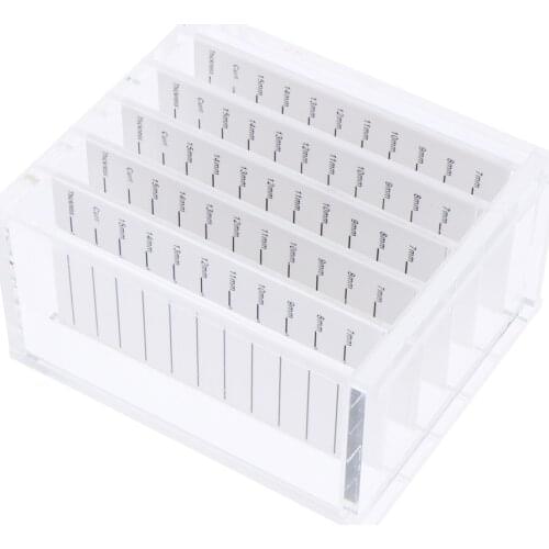 1 Piece Acrylic Cosmetic Storage Makeup Organizer, 5 Layers Clear Eyelash Storage Box Eyelashes Glue Pallet
