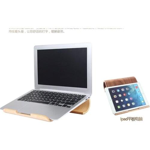 Portable Wooden Tablet Rest Stand Holder Stable Tablet Cradle/Laptop Support Stand/Rack for iPad Cookbook Music Document