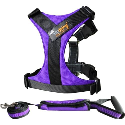 Dog Harness with Front Clip Walking Pet Harness .Oxford Padded Vest Dog Chest Harness With Traction Rope