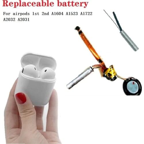 Small Size 3.7v 25mAh Replacement Li-ion Battery Airpod Bluetooth Headset Battery For Airpod Airpods 1st 2nd A1604 A1523 A1722 A