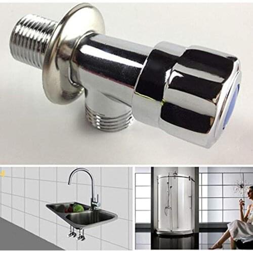 Three-Way Angle Valve Copper Triangle Valve Explosion-Proof Copper Core Blue Standard Full Copper Angle Valve Triangle Valve