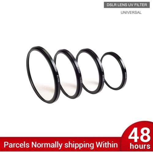 43/46/49/52/55/58/62/67/72/77/82mm UV Filter UV Ultra Violet Filter Lens Filter Protector For Canon Nikon Sony Camera Accessory
